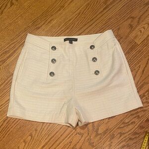Banana Republic High Waist Cream Sailor Style Shorts